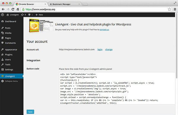 κώδικας-ενσωμάτωσης-LiveAgent-WordPress Κώδικας ενσωμάτωσης LiveAgent WordPress